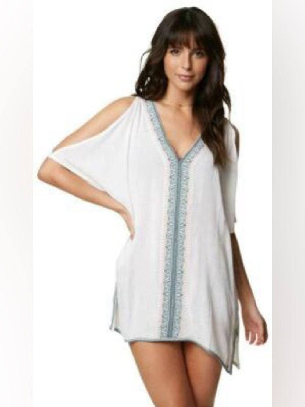 O'Neill Cyrus White Lightweight Top with Logo Tag